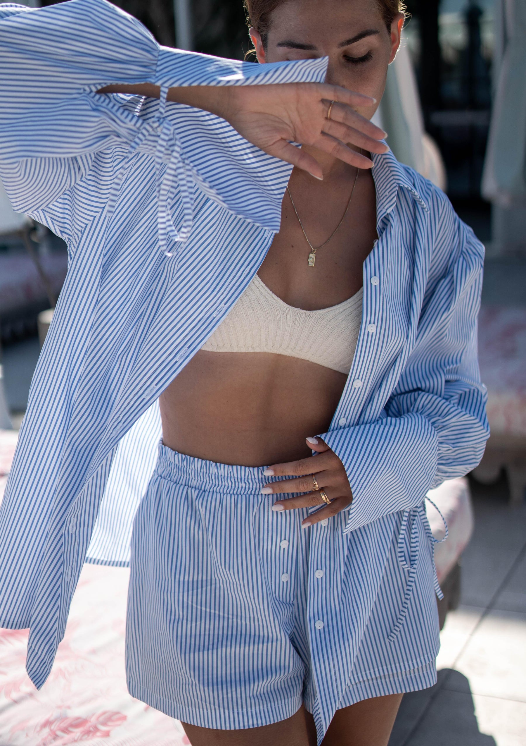 EMMA SHIRT BLUE - Mirah Maja